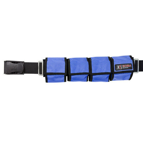 XS SCUBA Multi-Pocket Cordura Weight Belt Recloseable Fastener - 4, 6, or 8 Pockets