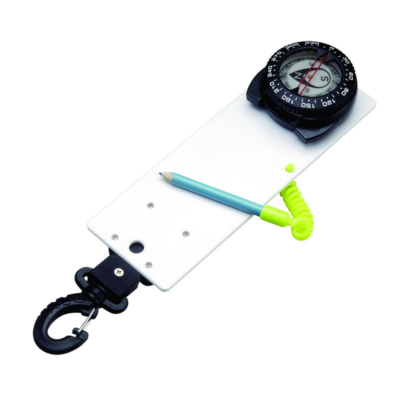 IST Retractable Lanyard Underwater Slate with Glow in the Dark Compass