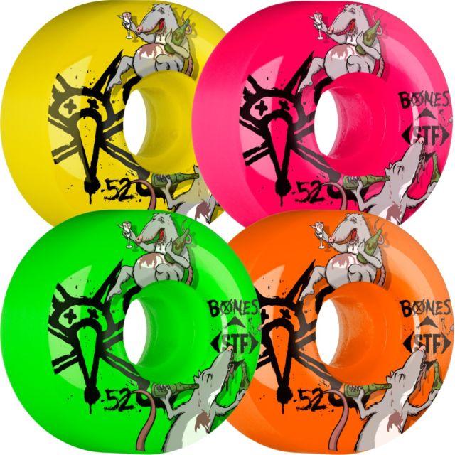 Skateboard Bones Wheels PU STF Party Pack III V1 52x32 83B