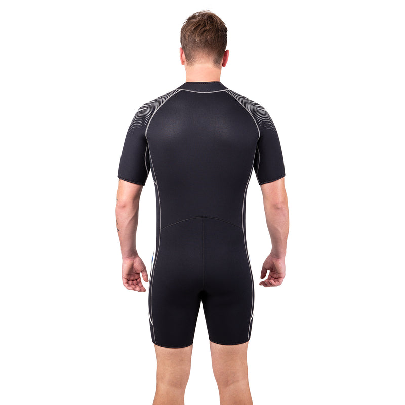 IST Men's 5mm Neoprene Front Zip Shorty with Super-Stretch Panels