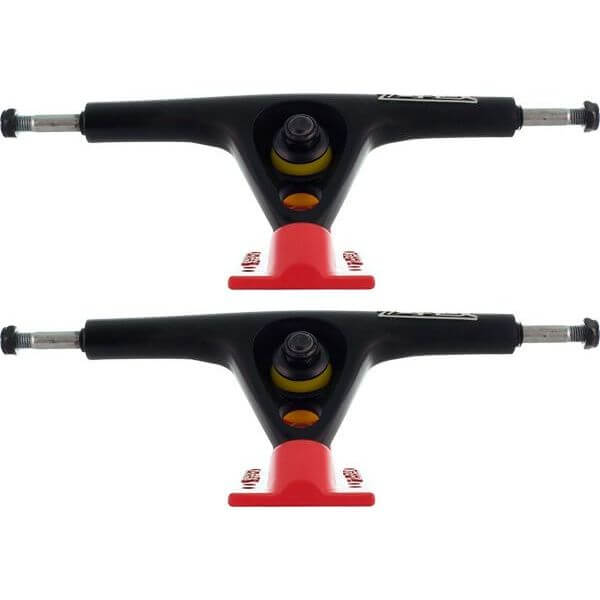 Z-Flex 180mm 45 Degree Black Red Longboard Truck Set