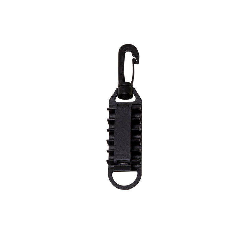 Trident Locking Scuba Hose Holder with Swivel Gate Clip and D Ring