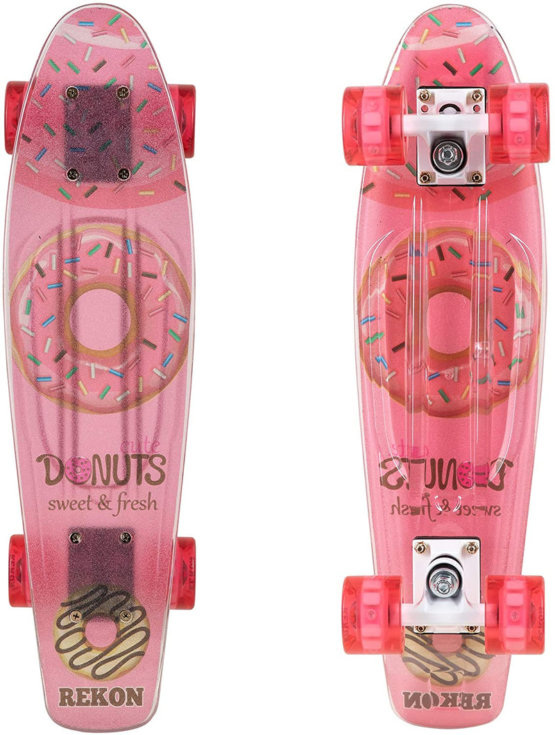 Rekon Complete 22" Mini Cruiser Plastic Skateboard (Donut)