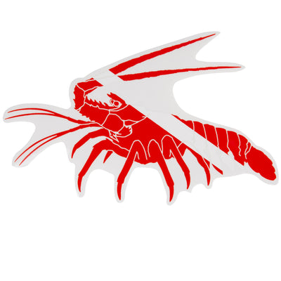 Trident Graphic Ocean Large Die Cut SCUBA Sticker: 8 x 5 Inch, Pacific Lobster