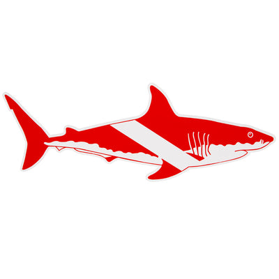 Trident High Gloss Vinyl SCUBA Sticker: 4 x 1.7 Inch Shark