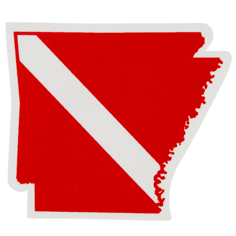 Trident High Gloss Vinyl SCUBA Sticker: 3.5 x 3 Inch, Arkansas