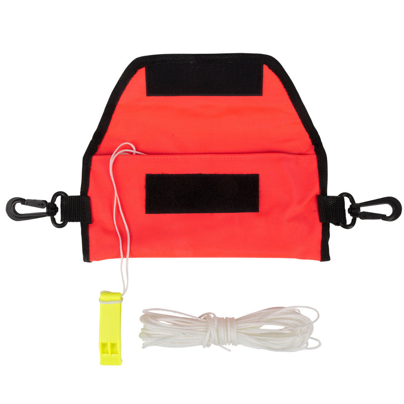 Weighted Self-Sealing 48 Inch Surface Marker with Whistle, Pouch and Line