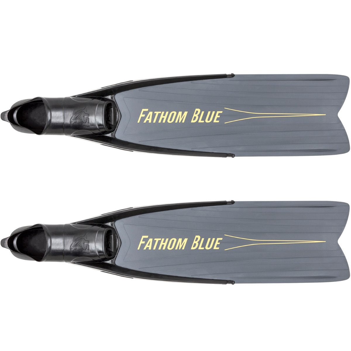 ist FRA01/F Fathom Blue Full Foot Fins (Black, Large / X-Large)