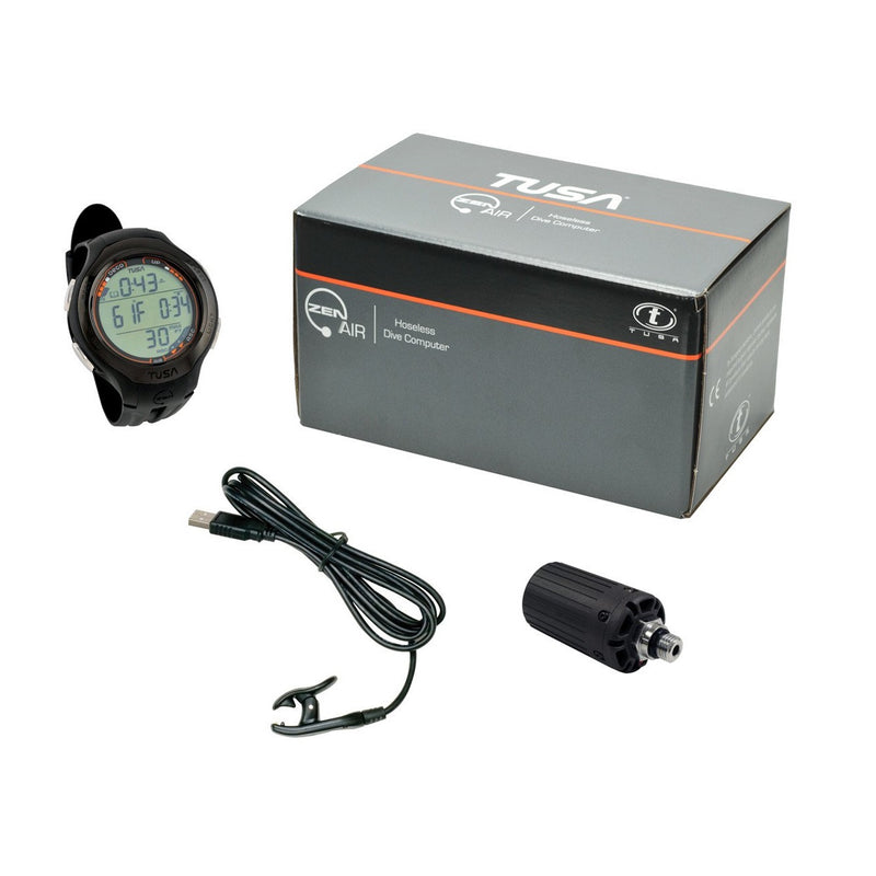 TUSA Zen Air Hoseless 3 Transmitter, 3 Mix Wristwatch Dive Computer - Black