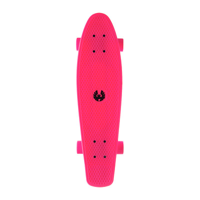 Rekon 28" x 7.5" The Long Ranger Neon Pink Complete Cruiser Skateboard 