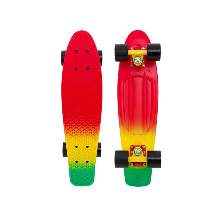 Penny 22 Inch Plastic Waffle Top Mini Cruiser: Red Down