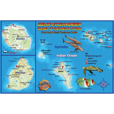 Franko Maps Indian Ocean Dive Creature Guide 5.5 X 8.5 Inch