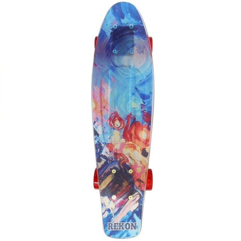 Rekon Complete 22" Mini Cruiser Plastic Skateboard (Explosion)