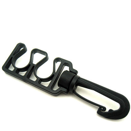 IST Plastic Two Station Scuba Hose Holder with Swivel Gate Clip