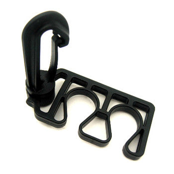 IST Plastic Two Station Scuba Hose Holder with Swivel Gate Clip