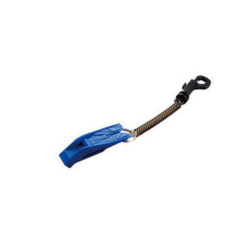 IST Split Fin Shaped Safety Whistle with Coiled Lanyard and Clip