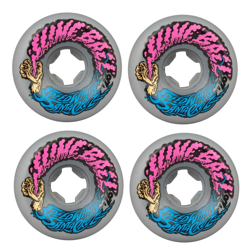 Santa Cruz Slime Balls 56mm 97a Vomit Mini Metallic Silver Skateboard Wheels