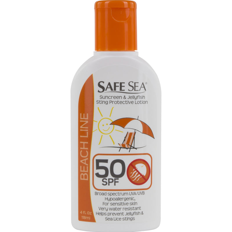 SafeSea® Jellyfish Sting Prevention Lotion with Sunblock, SPF 50