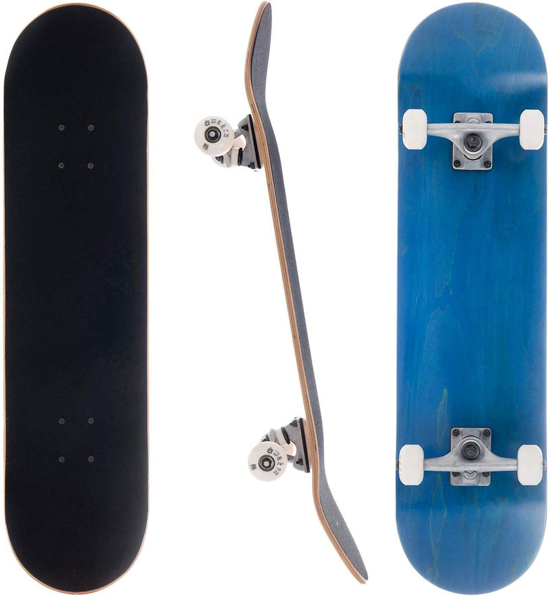 Awaken 8" Stained Blue Complete Skateboard