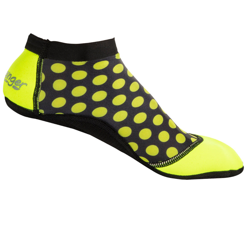 short yellow polka dot beach socks