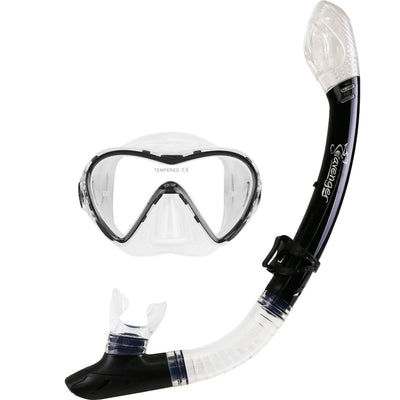 black mask and snorkel set