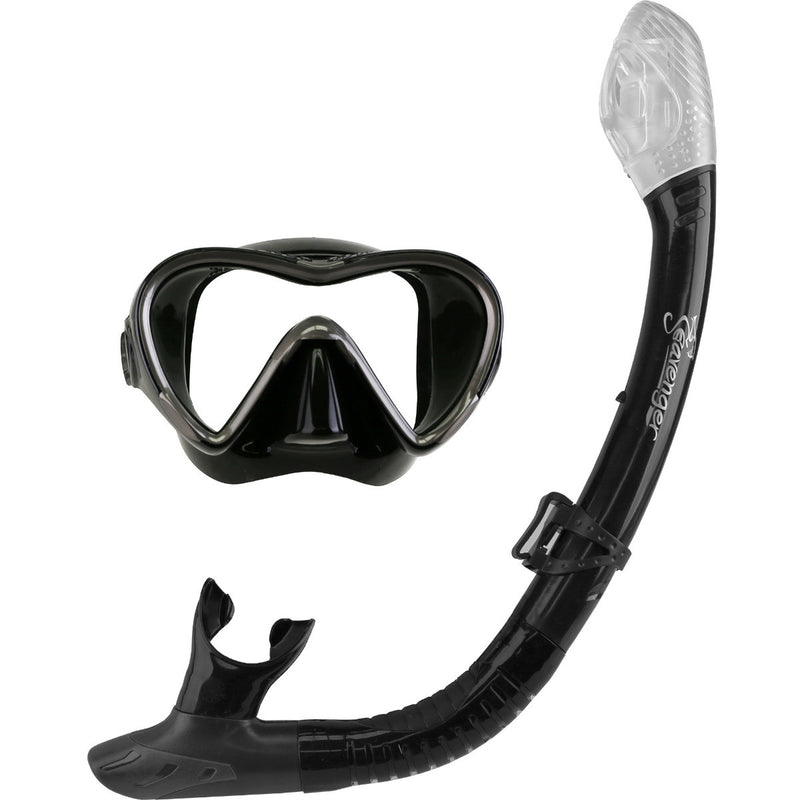 black mask and snorkel set