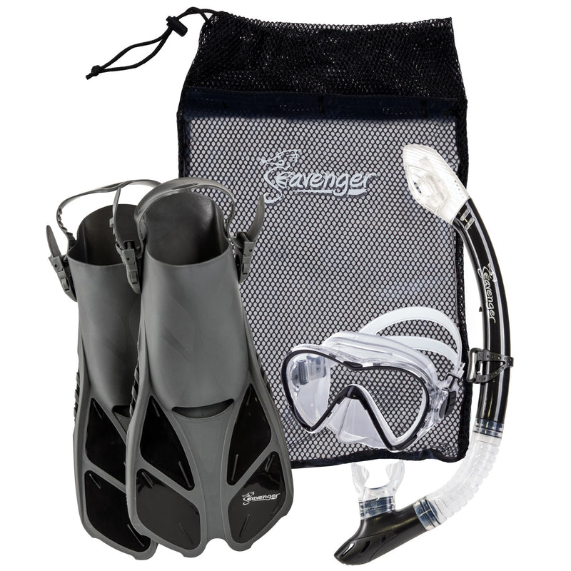 Black snorkeling set