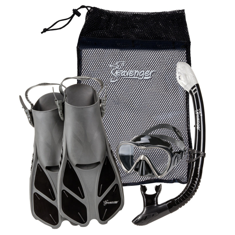 Black snorkeling set