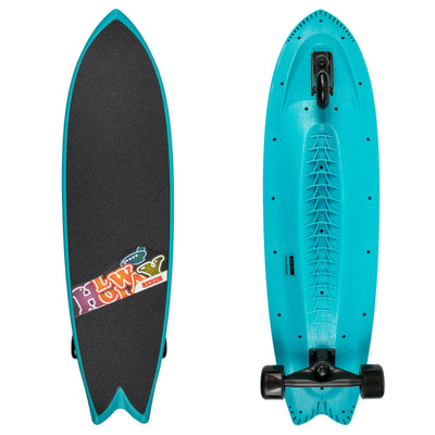 Rekon 36" x 9.5" Grip Top Surf Cruiser Skateboard with Carrying Bag